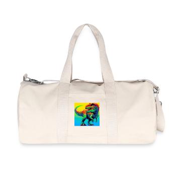 dinosaure - Sac de sport en toile recyclée Stanley/Stella - blanc naturel - Devant