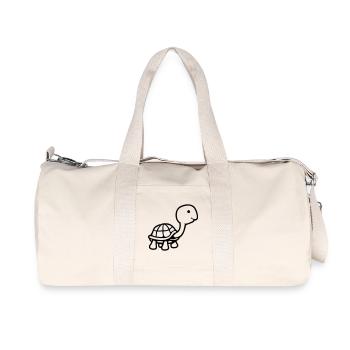 Turtle long neck smiling happy funny - Recycled Canvas Sports Bag by Stanley/Stella - natural - Front