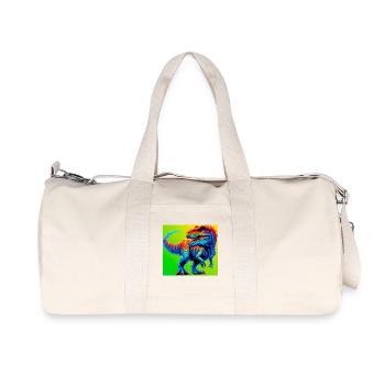 Dinosaurier - Recycelte Canvas-Sporttasche von Stanley/Stella - Naturweiß - Vorne