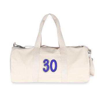 30. 30 ANS. 30e ANNIVERSAIRE. ANNIVERSAIRE 30 ANS. - Sac de sport en toile recyclée Stanley/Stella - blanc naturel - Devant