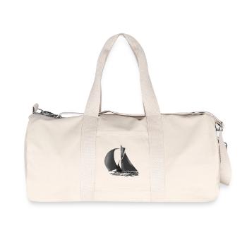Voilier - Sac de sport en toile recyclée Stanley/Stella - blanc naturel - Devant