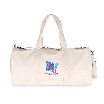 Hibiscus Neon Paradise Found - Recycled Canvas Sports Bag by Stanley/Stella - natural - Front