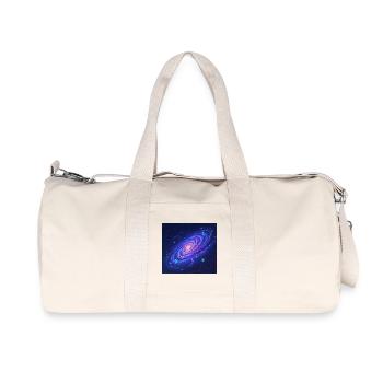 Neon Galaxie Spiral Kristalle - Recycelte Canvas-Sporttasche von Stanley/Stella - Naturweiß - Vorne
