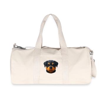Chiot Rottweiler mignon – Polygon Dog Design - Sac de sport en toile recyclée Stanley/Stella - blanc naturel - Devant