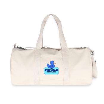 Stay Calm, Quack Later – Blue Duck Design - Recycled Canvas Sports Bag by Stanley/Stella - natural - Front