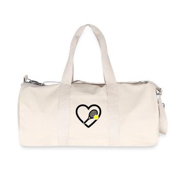 Tennis Coeur Raquette Balle Sport Passion - Sac de sport en toile recyclée Stanley/Stella - blanc naturel - Devant