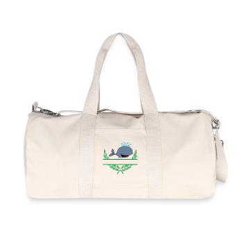 Whale with Namespace - Recycled Canvas Sports Bag by Stanley/Stella - natural - Front