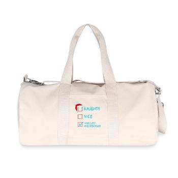 nice_naught_blue - Recycelte Canvas-Sporttasche von Stanley/Stella - Naturweiß - Vorne
