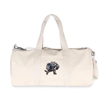 Süßer Eishockeyspieler Rhino cool Cartoon Stark - Recycled Canvas Sports Bag by Stanley/Stella - natural - Front