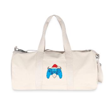 Yeti Video Game Controller Christmas Gamer Yeti - Recycled Canvas Sports Bag by Stanley/Stella - natural - Front