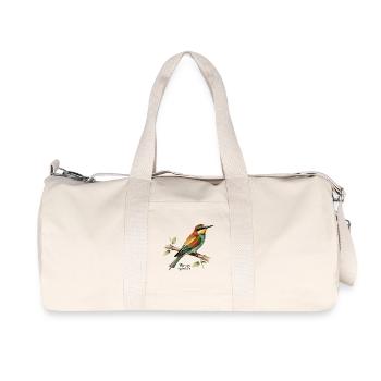 European bee-eater, illustration Merops apiaster - Recycled Canvas Sports Bag by Stanley/Stella - natural - Front