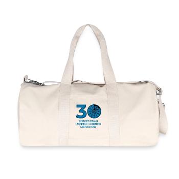 HU January 2026 - 30 Years - Birthday Gift - Recycled Canvas Sports Bag by Stanley/Stella - natural - Front