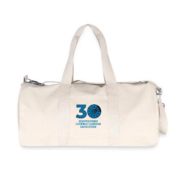 HU February 2026 - 30 Years - Birthday Gift - Recycled Canvas Sports Bag by Stanley/Stella - natural - Front