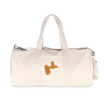 Guadeloupe carte style madras cadeau gwada 971  - Sac de sport en toile recyclée Stanley/Stella - blanc naturel - Devant
