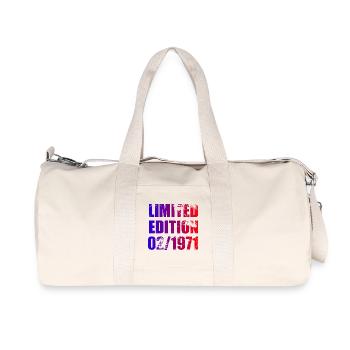 55th Birthday Limited Edition 02/1971 - Recycled Canvas Sports Bag by Stanley/Stella - natural - Front