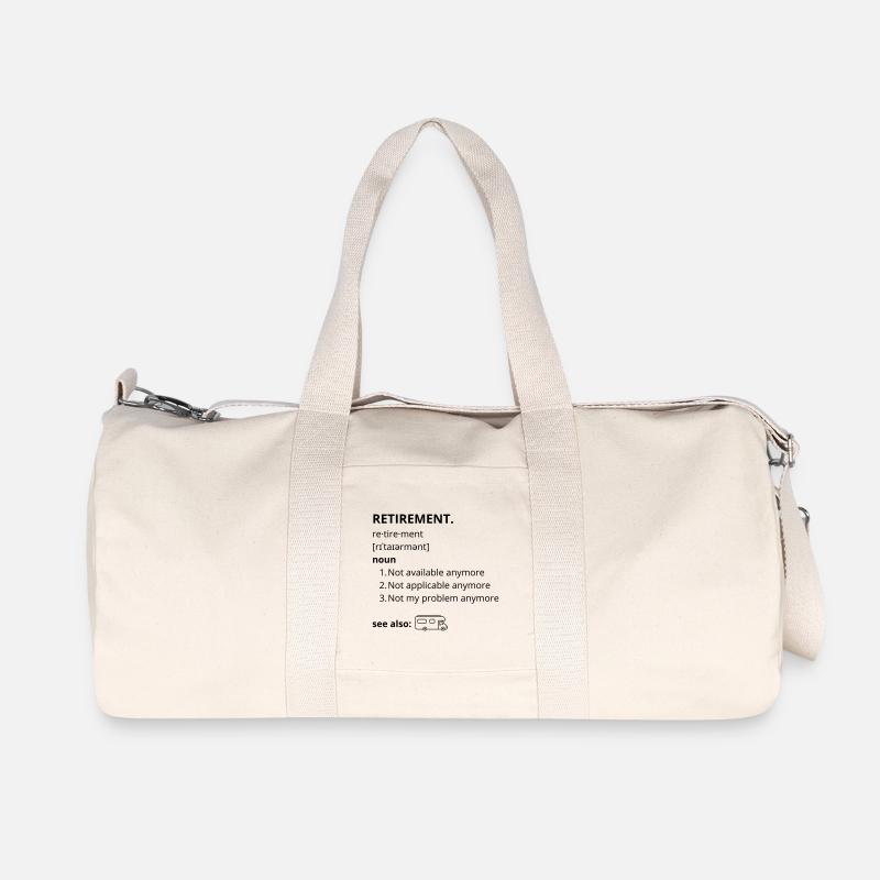 Ruhestand – lustiger Text - Recycelte Canvas-Sporttasche von Stanley/Stella - Naturweiß