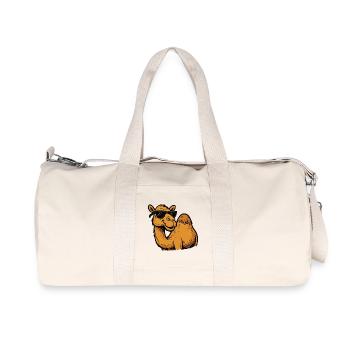 Camel with sunglasses - Recycled Canvas Sports Bag by Stanley/Stella - natural - Front