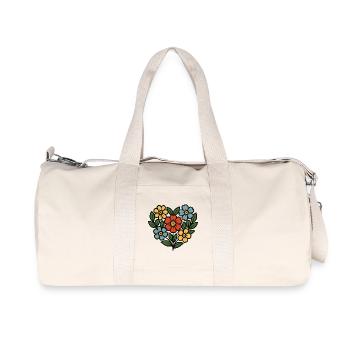 Bouquet Folk Style - Recycled Canvas Sports Bag by Stanley/Stella - natural - Front