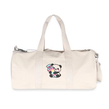 1st Grade Panda School Enrollment Gift 2026 - Recycled Canvas Sports Bag by Stanley/Stella - natural - Front