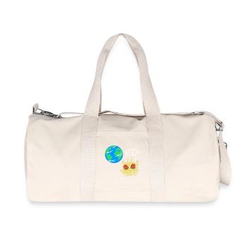 Flying Spaghetti Monster FSM Atheist Pastafari - Recycled Canvas Sports Bag by Stanley/Stella - natural - Front