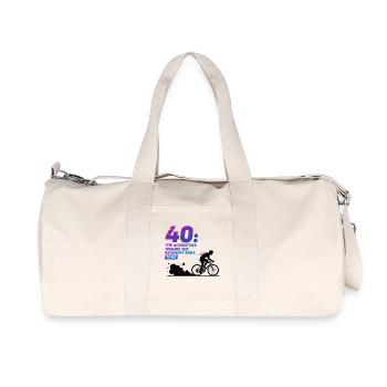 40. Geburtstag Gravel Biking Adventure Tee - Recycelte Canvas-Sporttasche von Stanley/Stella - Naturweiß - Vorne