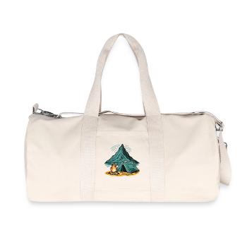 Mountain camping firelight - Recycled Canvas Sports Bag by Stanley/Stella - natural - Front