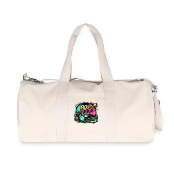 80s DJ Neon Vibe - Recycled Canvas Sports Bag by Stanley/Stella - natural - Front