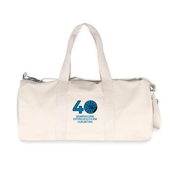 HU April 2026 - 40 Jahre - Geburtstag Geschenk - Recycelte Canvas-Sporttasche von Stanley/Stella - Naturweiß - Vorne