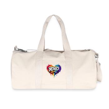 XOXO Love in the color heart for Valentine's Day - Recycled Canvas Sports Bag by Stanley/Stella - natural - Front