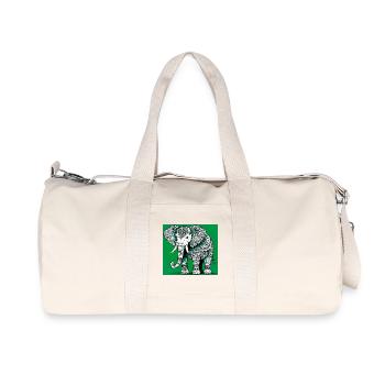 Elefant - Recycelte Canvas-Sporttasche von Stanley/Stella - Naturweiß - Vorne