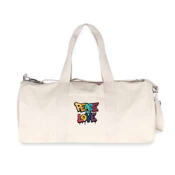 Paix et Amour Explosion de Couleur Art de rue - Sac de sport en toile recyclée Stanley/Stella - blanc naturel - Devant