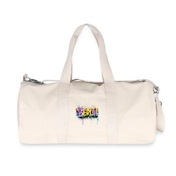 Berlin Graffiti Font Street Art Urban Style - Recycled Canvas Sports Bag by Stanley/Stella - natural - Front