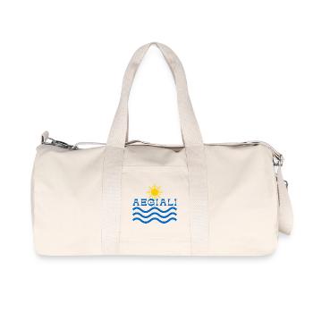 Aegiali Sun and Waves  - Recycled Canvas Sports Bag by Stanley/Stella - natural - Front