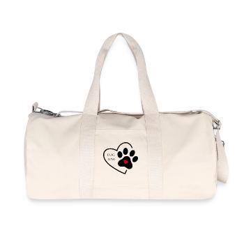 Amour du chien – Patte de cœur - Sac de sport en toile recyclée Stanley/Stella - blanc naturel - Devant