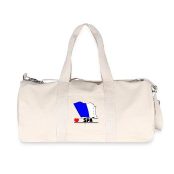 Love Spa Belgium - Sac de sport en toile recyclée Stanley/Stella - blanc naturel - Devant