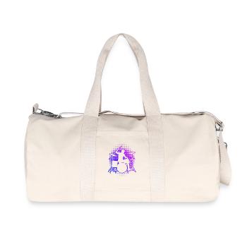 Idée de cadeau pour le musicien avec des jeux de batterie - Sac de sport en toile recyclée Stanley/Stella - blanc naturel - Devant