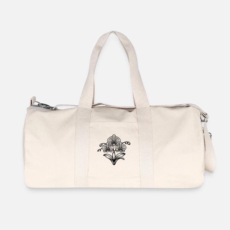 Orchidee - Recycelte Canvas-Sporttasche von Stanley/Stella - Naturweiß