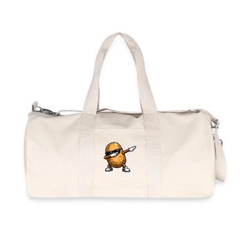 Tamponnage de la pomme de terre - Sac de sport en toile recyclée Stanley/Stella - blanc naturel - Devant