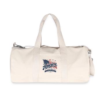 Amerika 250 Jahre Freiheit - Recycelte Canvas-Sporttasche von Stanley/Stella - Naturweiß - Vorne
