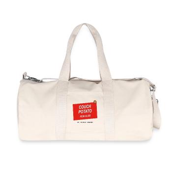 Couch Potato Run Club - Recycelte Canvas-Sporttasche von Stanley/Stella - Naturweiß - Vorne