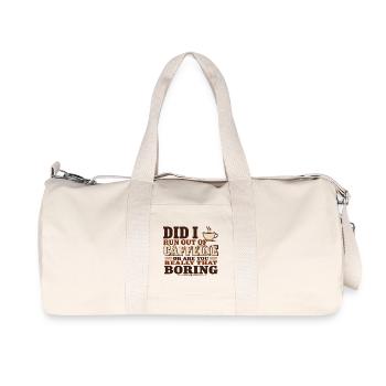Ist mir das Koffein ausgegangen oder bist du wirklich so B - Recycelte Canvas-Sporttasche von Stanley/Stella - Naturweiß - Vorne