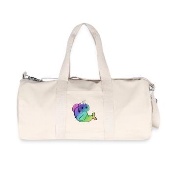 Colorful Manatee - manatees - walrus - sea lion - comic - Recycled Canvas Sports Bag by Stanley/Stella - natural - Front