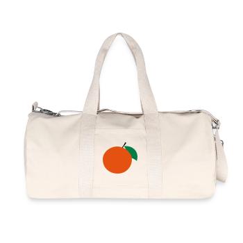 orange - Sac de sport en toile recyclée Stanley/Stella - blanc naturel - Devant