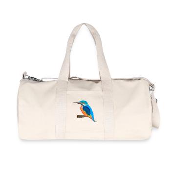 multi-faceted kingfisher with bright plumage - Recycled Canvas Sports Bag by Stanley/Stella - natural - Front