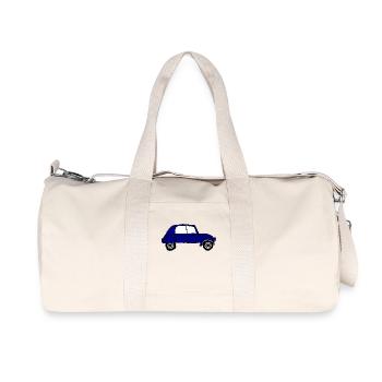 2 CV. CAR. RALLY. FATHERS DAY. - Recycled Canvas Sports Bag by Stanley/Stella - natural - Front