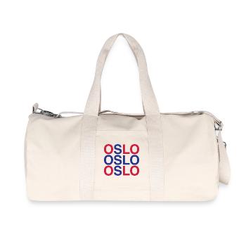 OSLO Drapeau norvégien - Norvégien - Norvège - Sac de sport en toile recyclée Stanley/Stella - blanc naturel - Devant