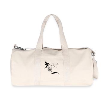 Butterfly design pustflowers meadow heart fairies - Recycled Canvas Sports Bag by Stanley/Stella - natural - Front