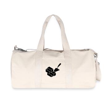 Logo pour maçon - Sac de sport en toile recyclée Stanley/Stella - blanc naturel - Devant