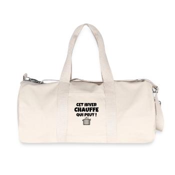 chauffage, hiver, gaz, électricité - Sac de sport en toile recyclée Stanley/Stella - blanc naturel - Devant