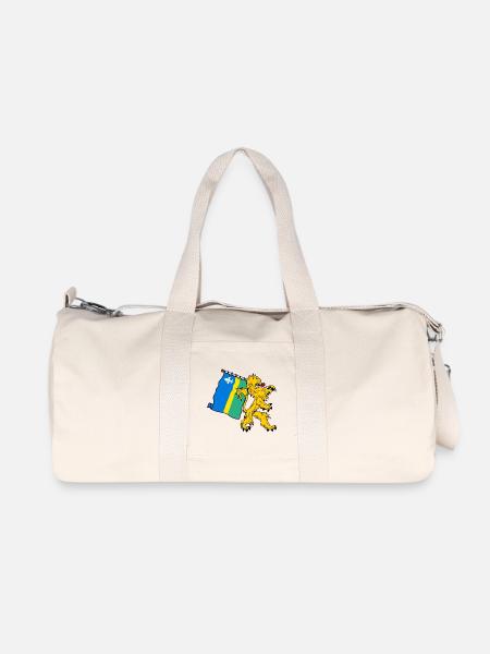 Löwe mit Flagge Flevoland die Flagge - Recycelte Canvas-Sporttasche von Stanley/Stella - Naturweiß